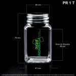 Pastillero X 90 ML Cuadrado Transparente - Image 2