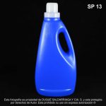 Envase X 2000 ML Oval Azul Con Tapa Dosificadora