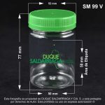 Envase X 120 ML Alimentos Cilíndrico Tapa Verde - Image 2
