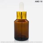 Gotero X 30 ML Ámbar Tapa Dorada