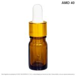 Gotero X 5 ML Ámbar Con Tapa Oro