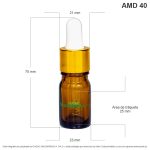 Gotero X 5 ML Ámbar Con Tapa Oro - Image 2