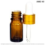 Gotero X 5 ML Ámbar Con Tapa Oro - Image 3