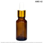 Gotero X 20 ML  Ámbar Tapa Dorada