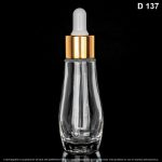 Frasco X 30 ML Gota Casquete Dorado Goma Blanca