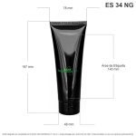Envase Colapsible X 170 ML Cerrado Negro Con Tapa - Image 2