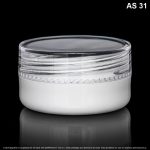 Caja X 10 Gramos Cosmética Blanca Tapa Transparente