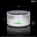 Caja X 10 Gramos Cosmética Blanca Tapa Transparente - Image 2
