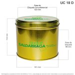 Caja Para Alimentos Grande Dorada - Image 2